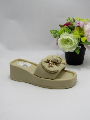 Klapki damskie na koturnie (36-41) 5040 KHAKI