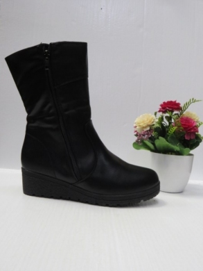 Kozaki damskie ocieplane na płaskim (36-41) 885-11 BLACK