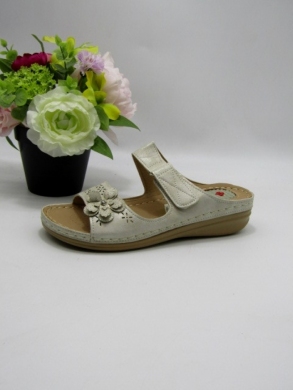 Klapki damskie na płaskim (36-41) KS8-518 BEIGE