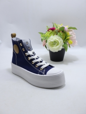 Trampki damskie na płaskim (36-41) 6184 NAVY