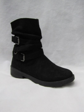 Botki damskie na płaskim (36-41) 53-11 BLACK