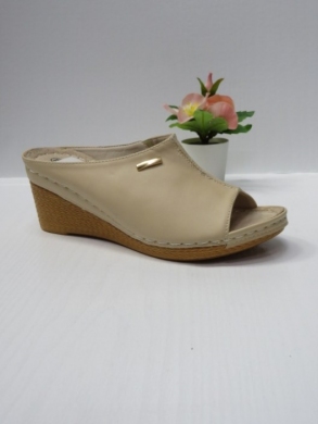 Klapki damskie na koturnie (36-41) 7AA222 BEIGE