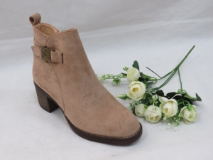 Botki damskie ocieplane na obcasie (36-41) UK101 KHAKI
