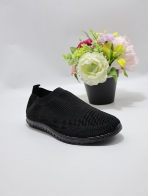 Buty sportowe damskie na płaskim (36-41) W080 BLACK