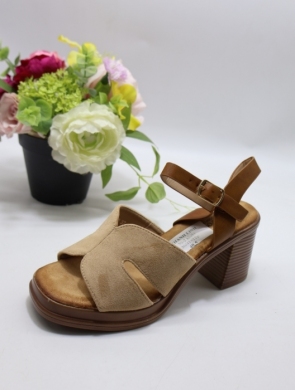 Sandały damskie na obcasie (36-41) 70-2 KHAKI
