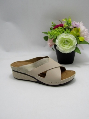 Klapki damskie na koturnie (36-41) N24-060 BEIGE