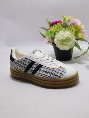 Buty sportowe damskie na płaskim (36-41) 24051 WHITE