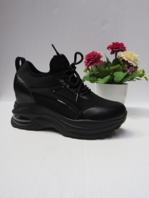 Buty sportowe damskie na koturnie (36-41) AB123 BLACK