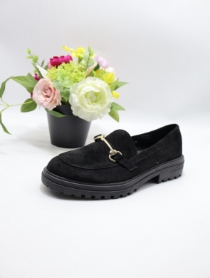 Mokasyny damskie na płaskim (36-41) C-201 BLACK
