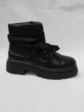 Botki damskie ocieplane na płaskim (36-41) NS307 BLACK