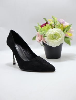 Czółenki damskie na obcasie (36-41) XYH23907-1 BLACK
