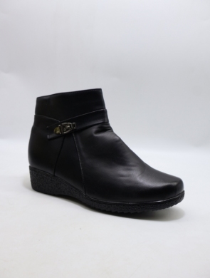 Botki damskie ocieplane na płaskim (37-42) W50 BLACK