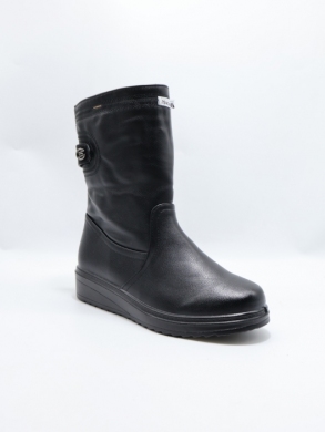 Botki damskie ocieplane na płaskim (39-43) 2322-6 BLACK