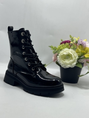 Botki damskie ocieplane na płaskim (36-41) 6073-1 BLACK