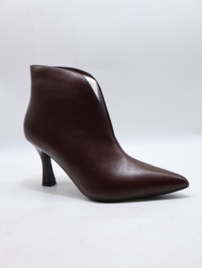 Botki damskie na obcasie (36-41) L6-77 WINE
