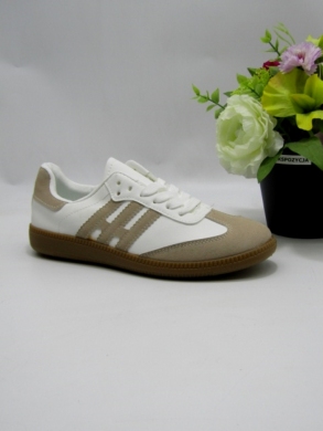 Buty sportowe damskie na płaskim (36-41) FZL-3 WH/BEIGE