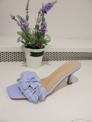 Klapki damskie na obcasie (36-41) H8-1128 BLUE
