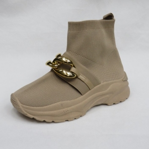 Botki damskie jesienne na koturnie (36-41) R932 KHAKI