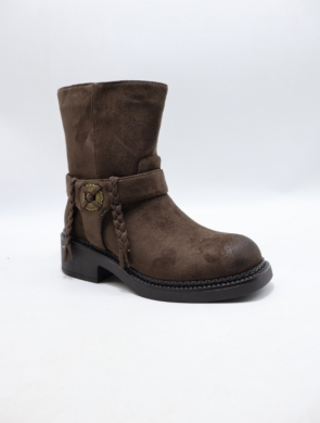 Botki damskie na płaskim (36-41) 68354 BROWN
