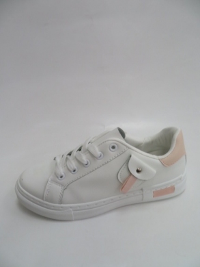Buty sportowe damskie na płaskim (36-41) 558 WHITE/PINK