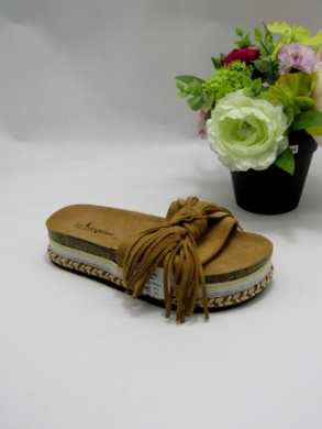 Klapki damskie na płaskim (36-41) YT82 CAMEL