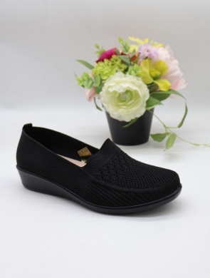 Mokasyny damskie na koturnie (36-41) TB3-06 BLACK