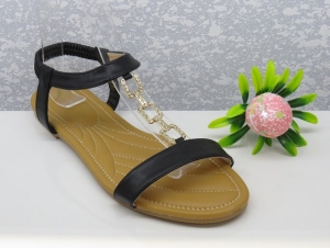 Sandały damskie na płaskim (36-41) AG22-31 BLACK