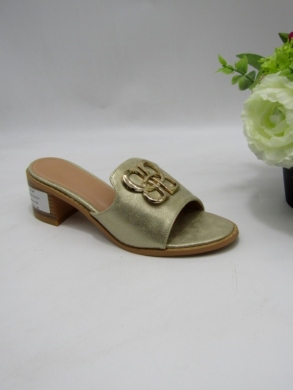 Klapki damskie na obcasie (36-41) 89222D GOLD