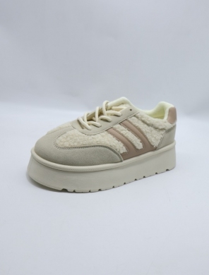Botki damskie ocieplane na płaskim (36-41) 6134-1 BEIGE
