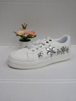 Buty sportowe damskie na płaskim (36-41) 830-2 WHITE