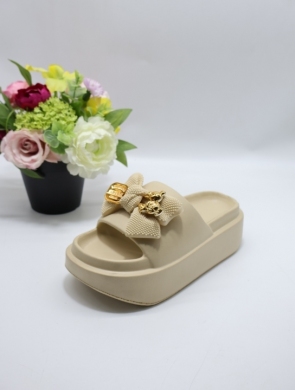 Klapki damskie na płaskim (36-41) 2011 KHAKI