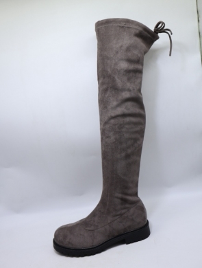 Kozaki damskie na płaskim (36-41) GY62-3 GREY