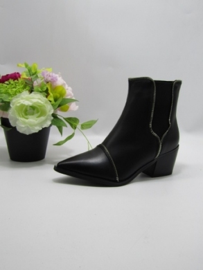 Botki damskie ocieplane na obcasie (36-41) 271 BLACK