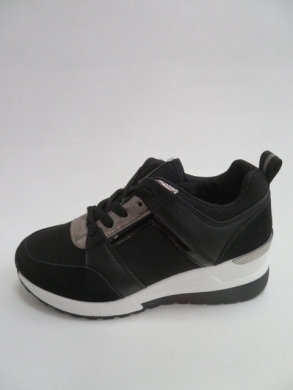 Buty sportowe damskie na koturnie (36-41) NB503 BLACK