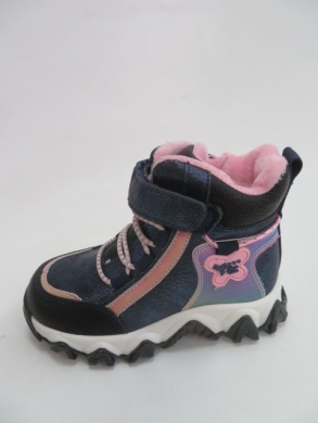Botki dziewczęce ocieplane (22-27) H260 DBLUE/PINK