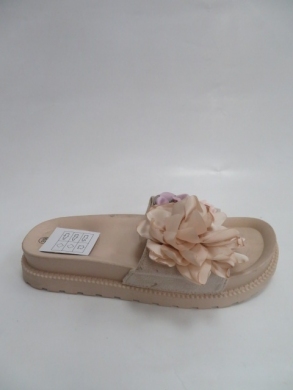 Klapki damskie na płaskim (36-41) 18-7 BEIGE
