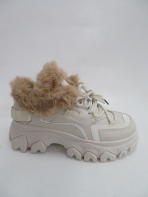 Sneakersy damskie ocieplane niskie (36-41) 217 BEIGE