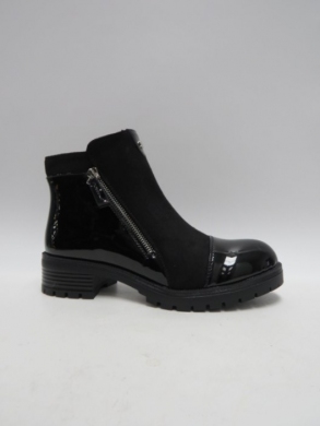 Botki damskie ocieplane na obcasie (36-41) 588-57 BLACK