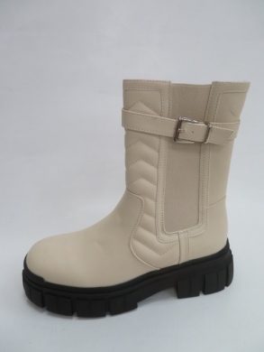 Kozaki damskie jesienne na płaskim (36-41) QT07 BEIGE