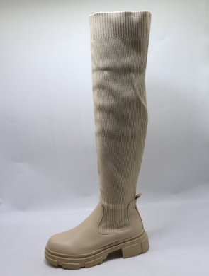Kozaki damskie na płaskim (36-41) 888-16 BEIGE