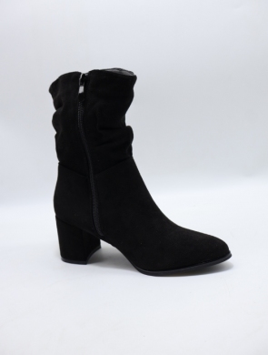 Botki damskie ocieplane na obcasie (36-41) HQ339 BLACK