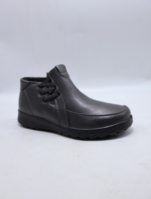 Botki damskie ocieplane na płaskim (36-42) 37600-2 GREY