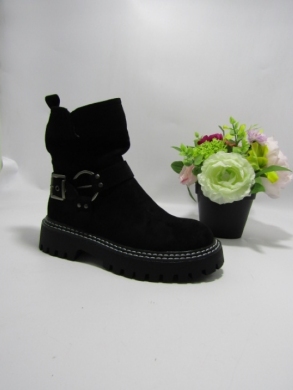 Botki damskie na płaskim (36-41) 9691A BLACK