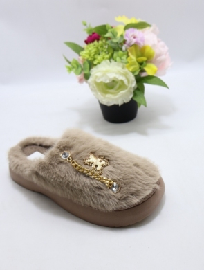 Kapcie damskie ocieplane (36-41) YL-321 KHAKI