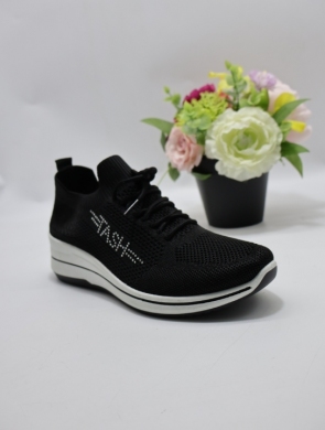 Buty sportowe damskie na płaskim (36-41) QH31 BLACK/WHITE