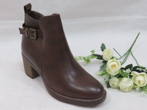 Botki damskie ocieplane na obcasie (36-41) UK90 BROWN