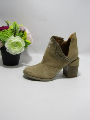 Botki damskie na obcasie (36-41) A5713-63 KHAKI