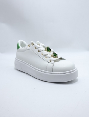 Buty sportowe damskie na płaskim (36-41) EV392 WH/GREEN