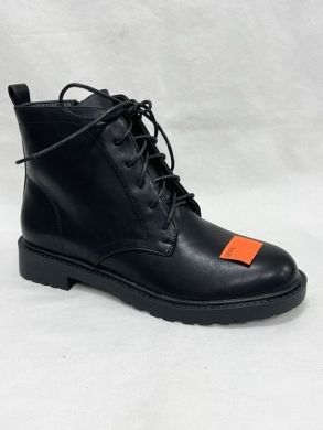 Botki damskie ocieplane na płaskim (36-41) H2108 BLACK