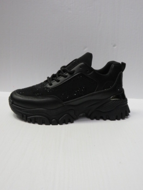 Buty sportowe damskie na płaskim (36-41) WW057 BLACK